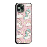 Balloon Unicorn Glass case for iPhone SE 2022
