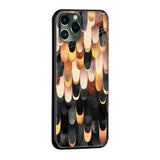 Bronze Abstract Glass Case for iPhone SE 2022