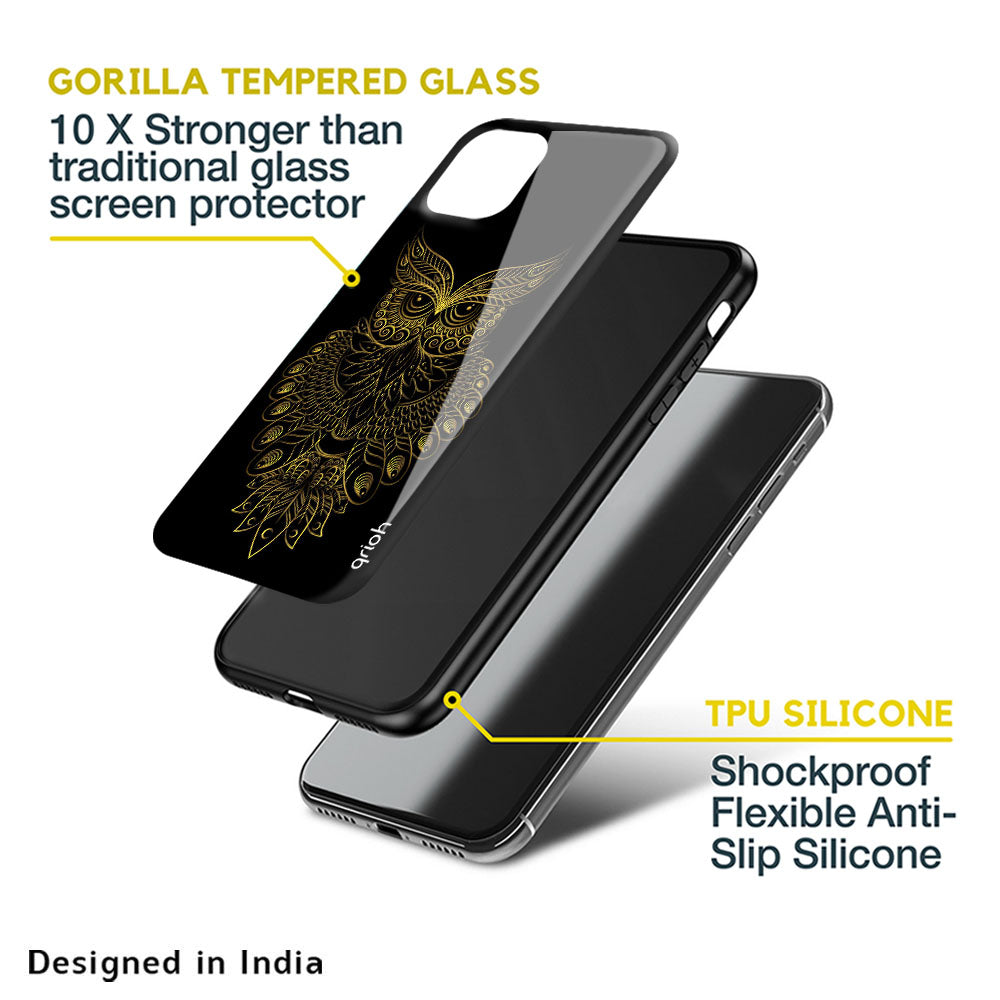 Golden Owl Glass Case for Nothing Phone (1)