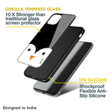 Cute Penguin Glass Case for Nothing Phone (1)