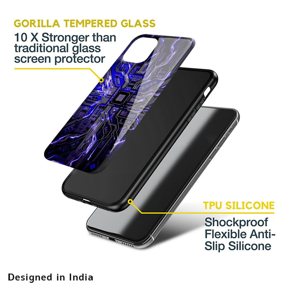 Techno Color Pattern Glass Case For Nothing Phone (1)