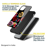 Floral Decorative Glass Case For Nothing Phone (1)