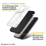 Modern White Marble Glass case for Nothing Phone (1)