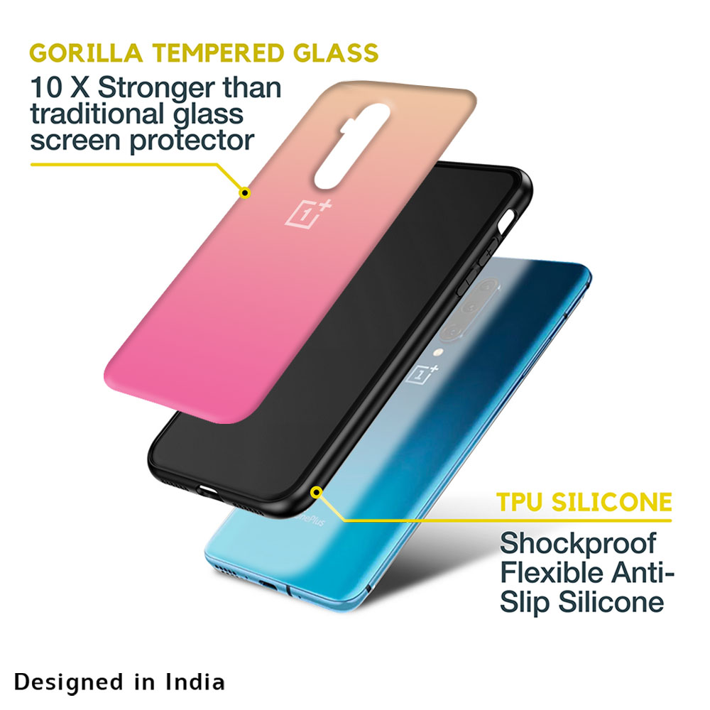 Pastel Pink Gradient Glass Case For OnePlus 10T 5G