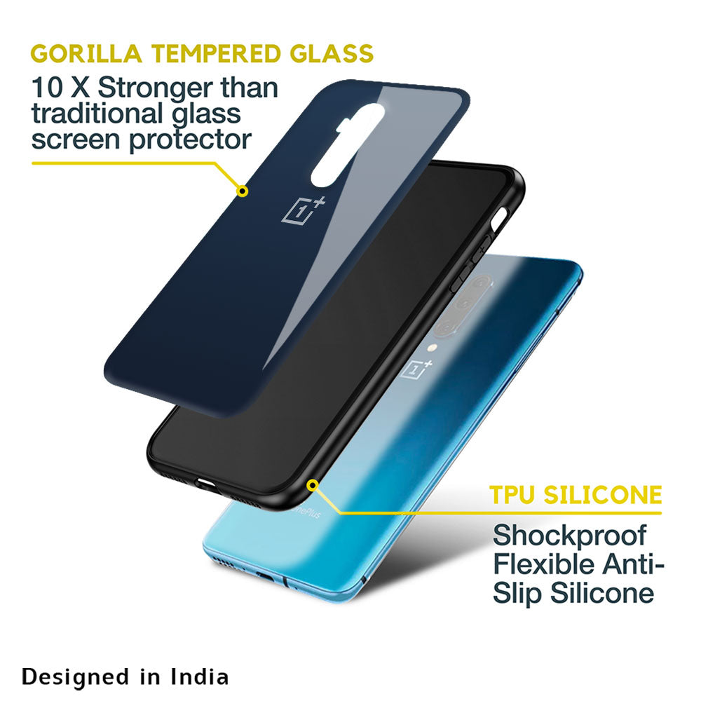 Overshadow Blue Glass Case For OnePlus Nord 2