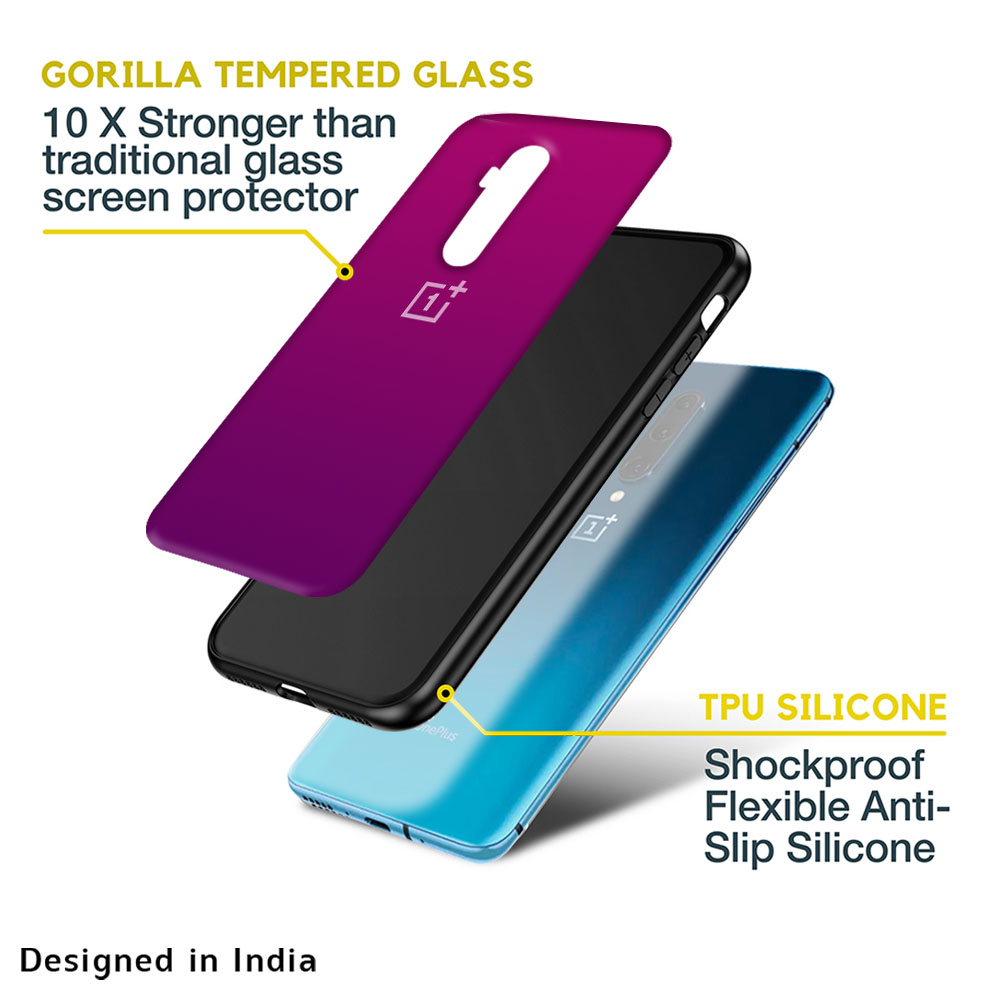 Magenta Gradient Glass Case For OnePlus 10T 5G