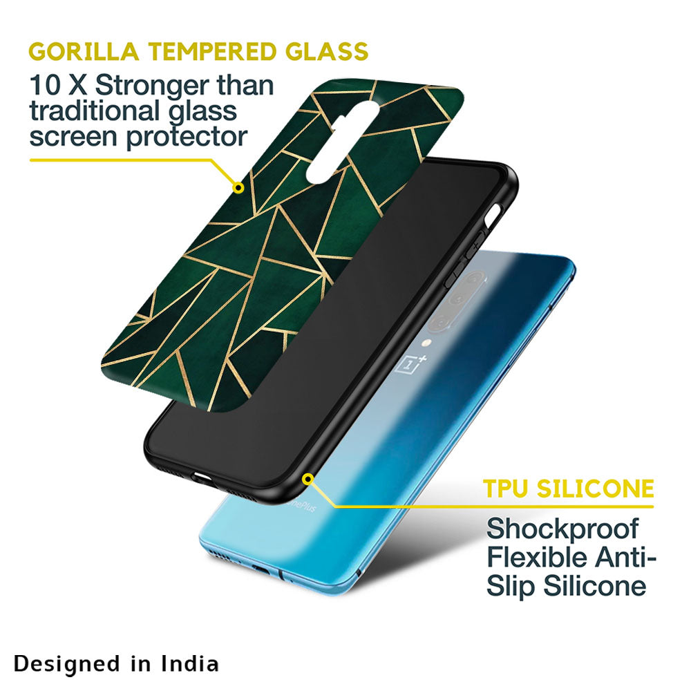 Abstract Green Glass Case For OnePlus 10T 5G