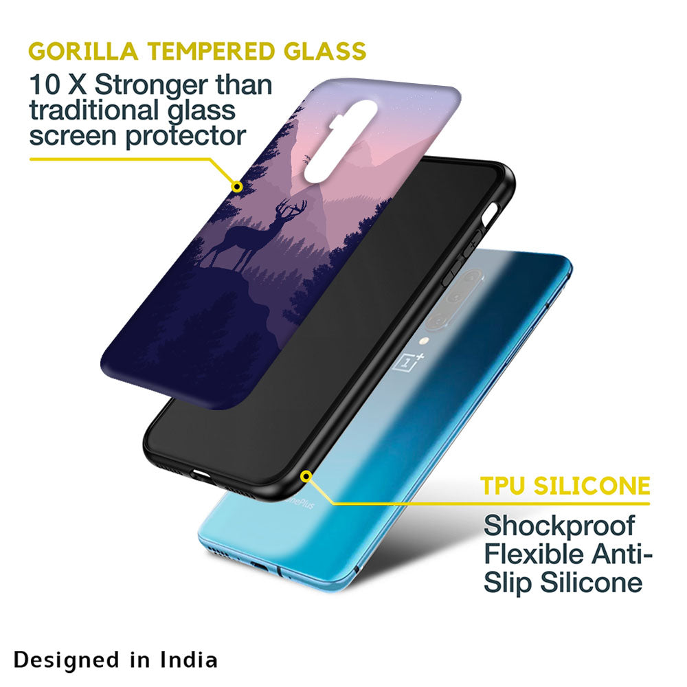 Deer In Night Glass Case For OnePlus 10T 5G