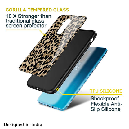 Leopard Seamless Glass Case For OnePlus Nord CE