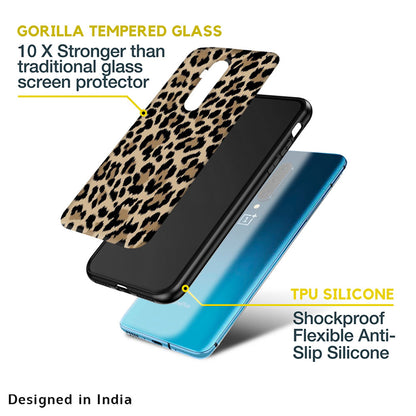 Leopard Seamless Glass Case For OnePlus Nord N20 SE