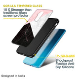 Marble Collage Art Glass Case For OnePlus 10T 5G