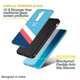 Pink & White Stripes Glass Case For OnePlus Nord N20 SE