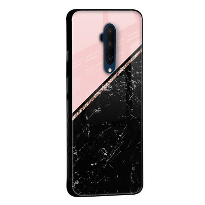 Marble Texture Pink Glass Case For OnePlus 9RT