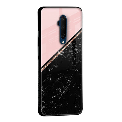 Marble Texture Pink Glass Case For OnePlus 10T 5G