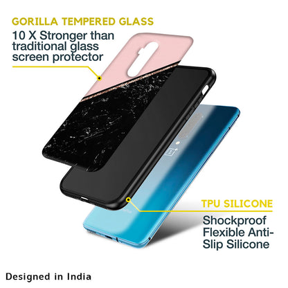 Marble Texture Pink Glass Case For OnePlus Nord CE 2 Lite 5G