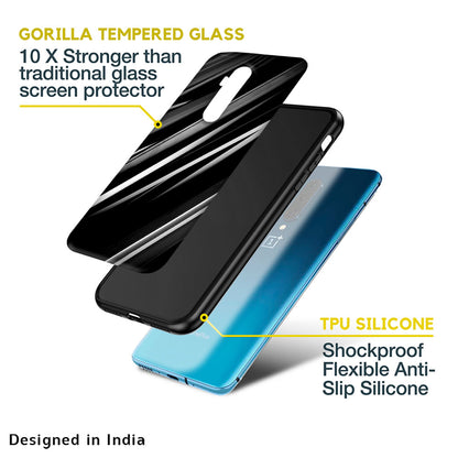 Black & Grey Gradient Glass Case For OnePlus Nord N20 SE
