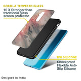 Pink And Grey Marble Glass Case For OnePlus 10T 5G