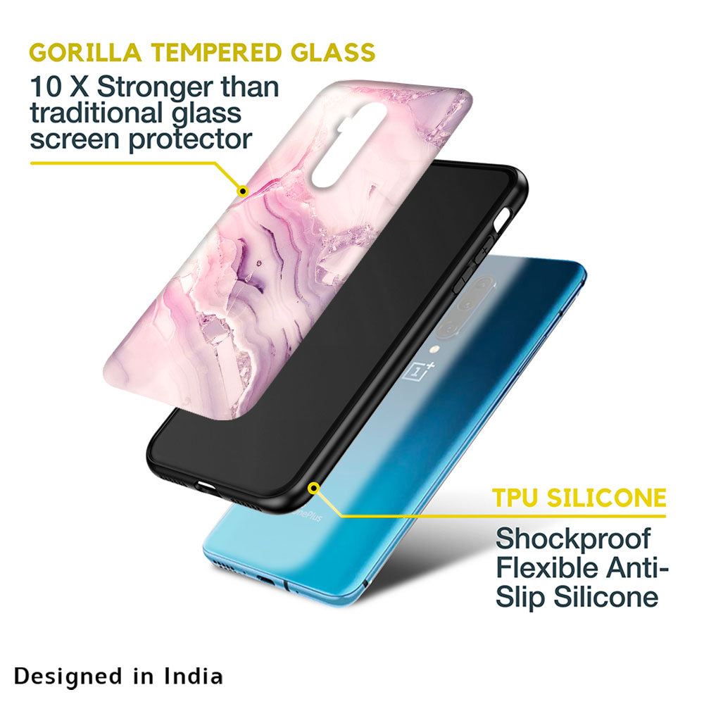 Diamond Pink Gradient Glass Case For OnePlus 10T 5G