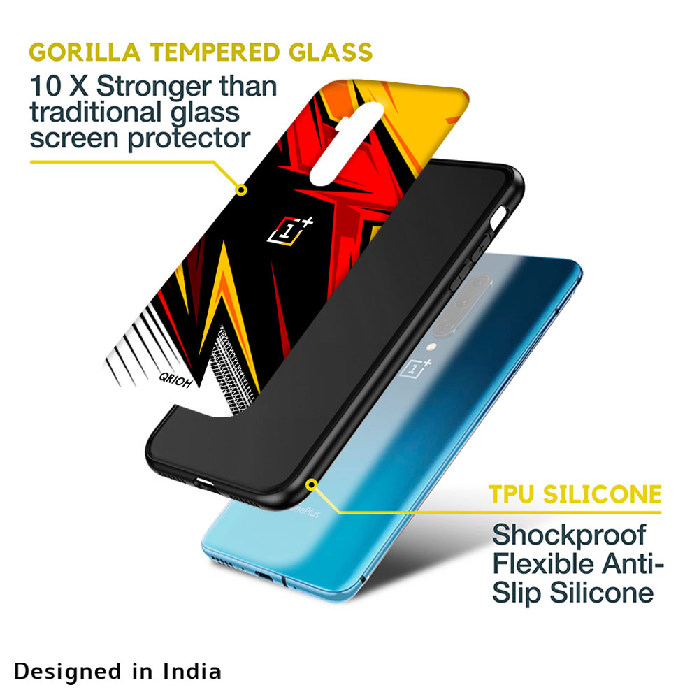 Race Jersey Pattern Glass Case For OnePlus 10T 5G