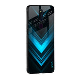 Vertical Blue Arrow Glass Case For Oppo Reno8 Pro 5G