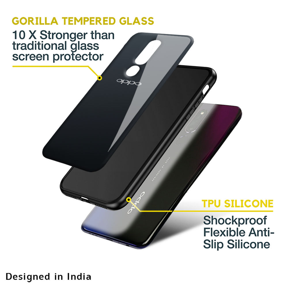 Stone Grey Glass Case For OPPO A17