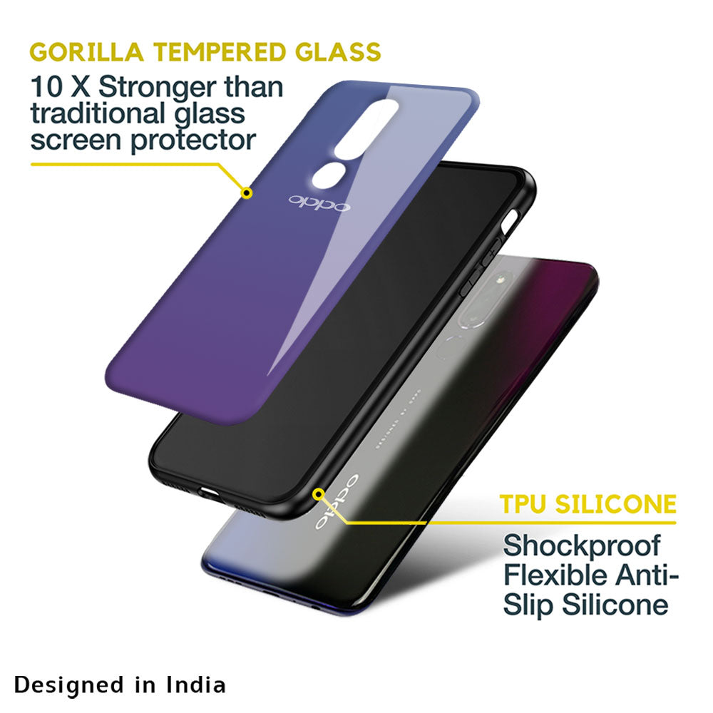 Indigo Pastel Glass Case For OPPO A77s