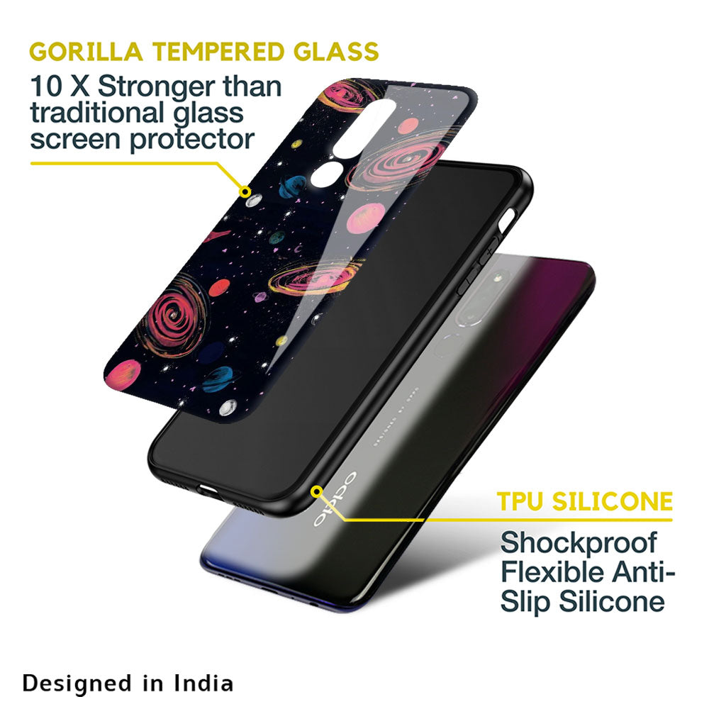 Galaxy In Dream Glass Case For Oppo F11 Pro
