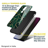 Abstract Green Glass Case For Oppo F11 Pro