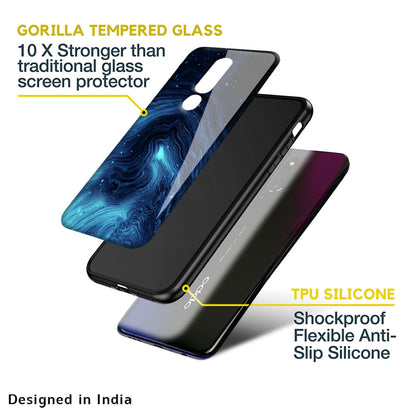 Dazzling Ocean Gradient Glass Case For Oppo A36