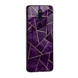 Geometric Purple Glass Case For Oppo A36