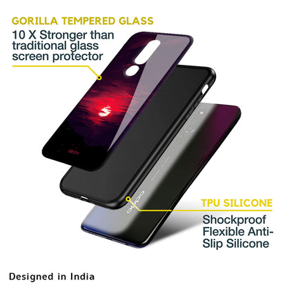 Morning Red Sky Glass Case For Oppo Reno4 Pro