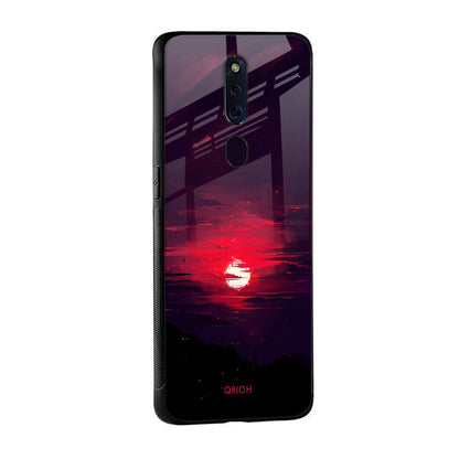 Morning Red Sky Glass Case For OPPO A77s
