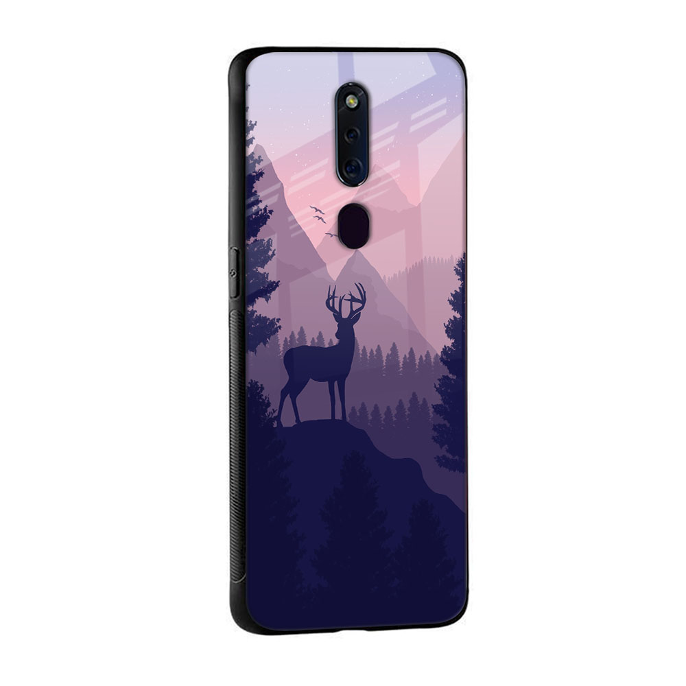 Deer In Night Glass Case For OPPO A77s