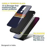 Tricolor Stripes Glass Case For Oppo F19 Pro Plus