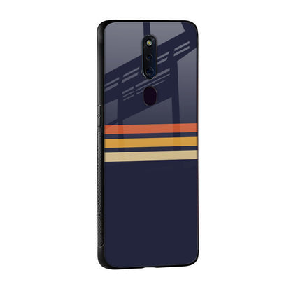 Tricolor Stripes Glass Case For Oppo A33