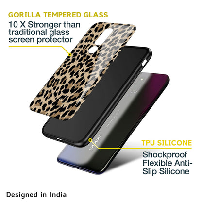 Leopard Seamless Glass Case For Oppo Reno4 Pro