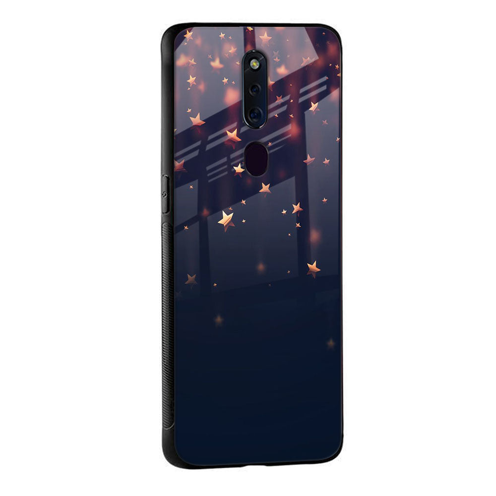 Falling Stars Glass Case For Oppo F11 Pro