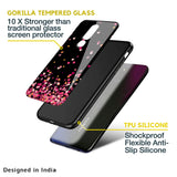 Heart Rain Fall Glass Case For Oppo Reno8 5G