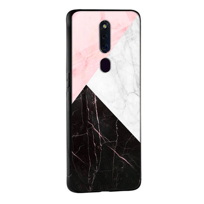 Marble Collage Art Glass Case For Oppo F11 Pro