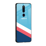 Pink & White Stripes Glass Case For OPPO A77s
