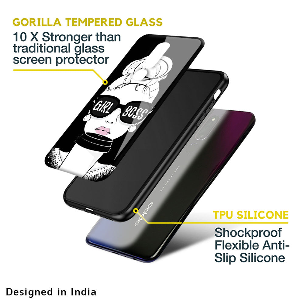 Girl Boss Glass Case For Oppo A36
