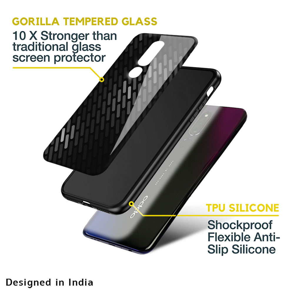 Dark Abstract Pattern Glass Case For Oppo A96