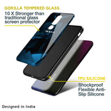 Polygonal Blue Box Glass Case For OPPO A77s