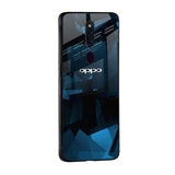 Polygonal Blue Box Glass Case For OPPO A77s