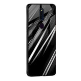 Black & Grey Gradient Glass Case For Oppo F11 Pro
