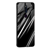 Black & Grey Gradient Glass Case For Oppo F19 Pro Plus