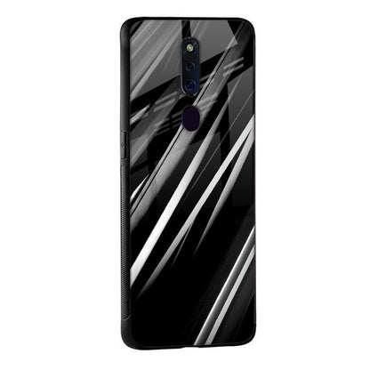 Black & Grey Gradient Glass Case For Oppo Reno4 Pro