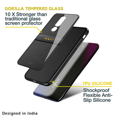 Grey Metallic Glass Case For OPPO A77s