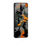 Camouflage Orange Glass Case For Oppo Reno8 Pro 5G
