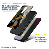 Camouflage Orange Glass Case For Oppo F11 Pro